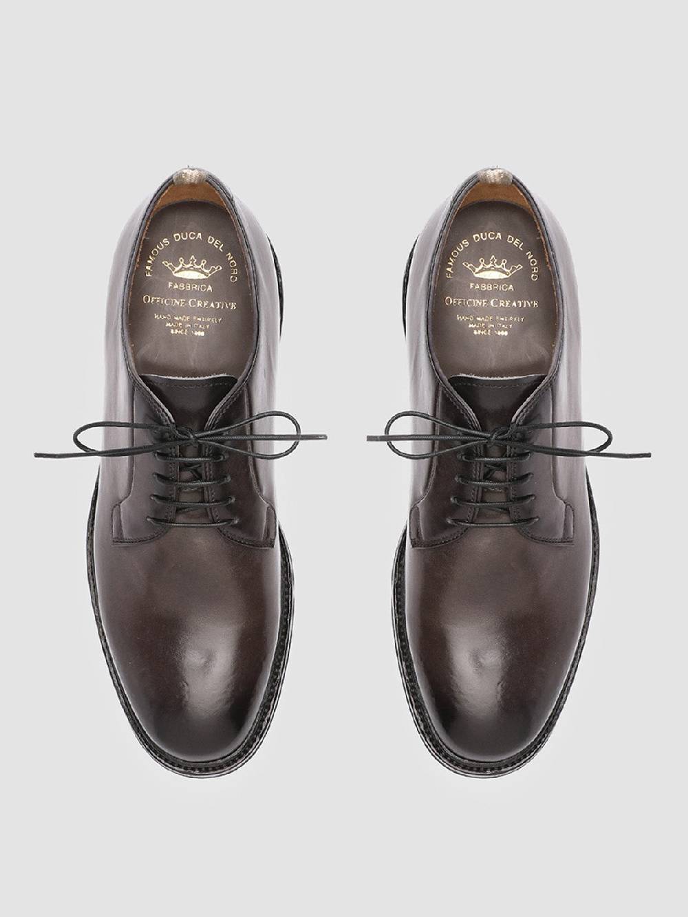 Officine Creative HOPKINS 003 Derby in Pelle Grigia Shopping Online