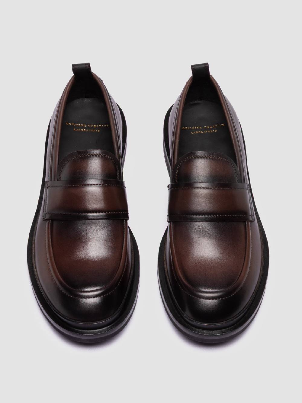 Officine Creative MAJOR 003 Mocassini Penny in Pelle Marrone Affare Del Giorno
