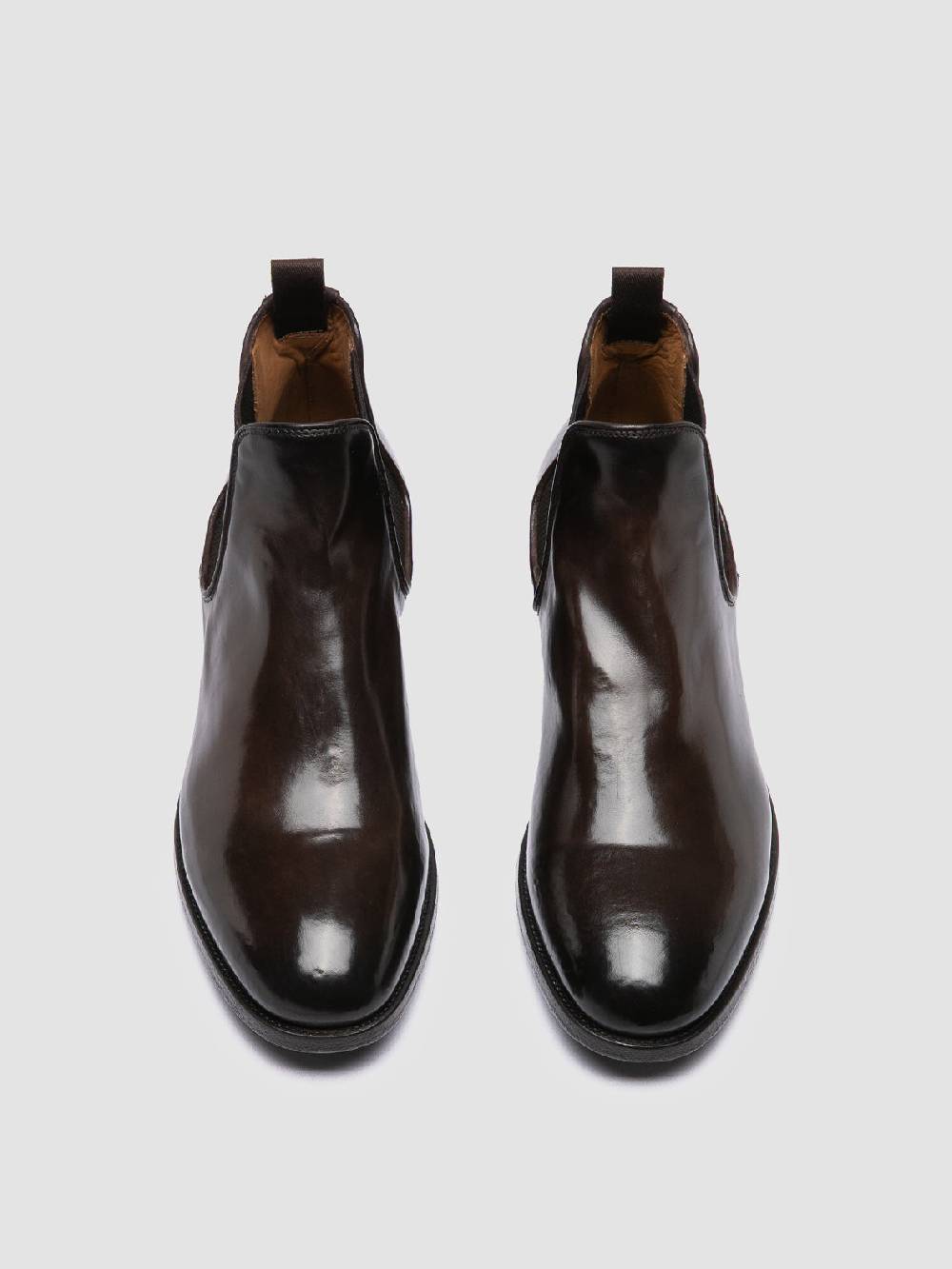 Officine Creative VANDERBILT CAOU 012 Stivali Marrone Scuro in Pelle Convenienza