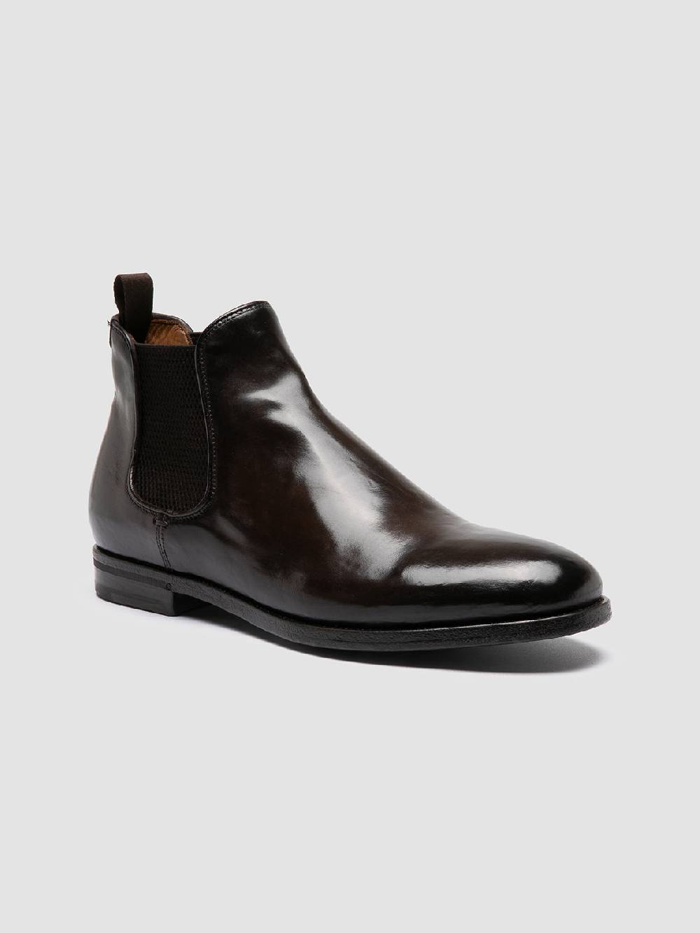 Officine Creative VANDERBILT CAOU 012 Stivali Marrone Scuro in Pelle Convenienza