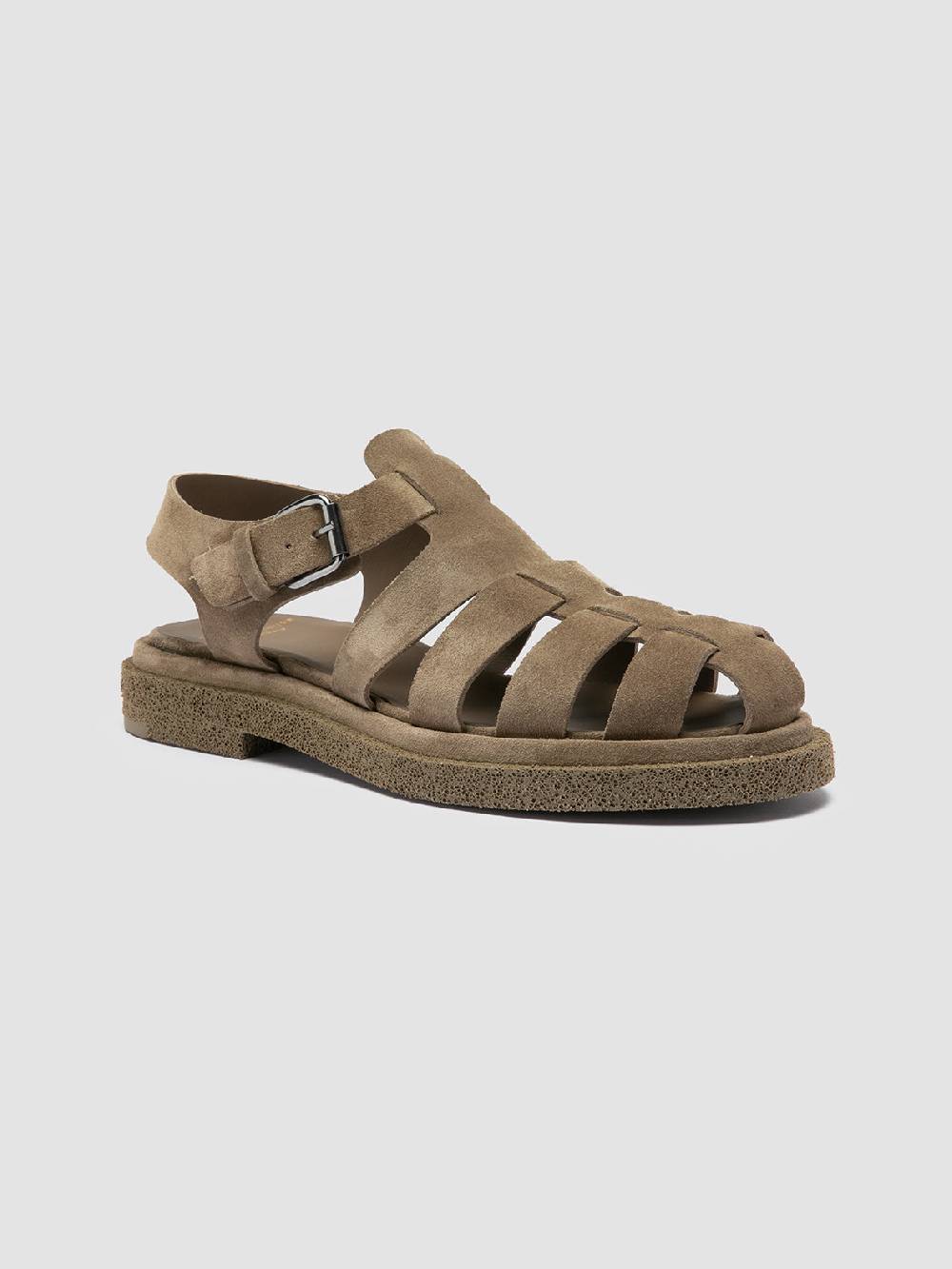 Officine Creative TONAL 18 Taupe Suede Sandals Offerte