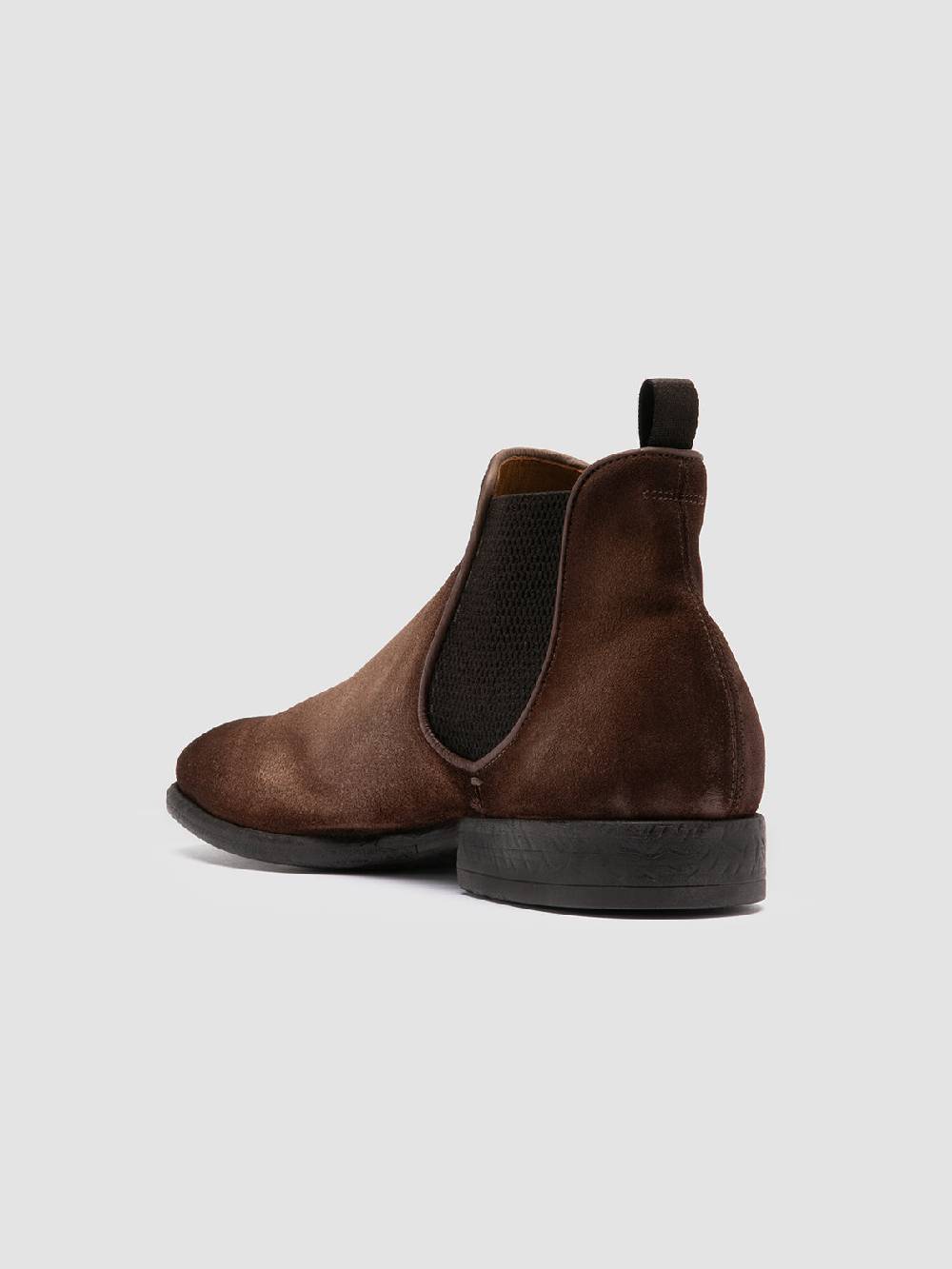 Officine Creative CETON 647 Stivaletti Chelsea in Pelle Scamosciata Marrone In Saldo