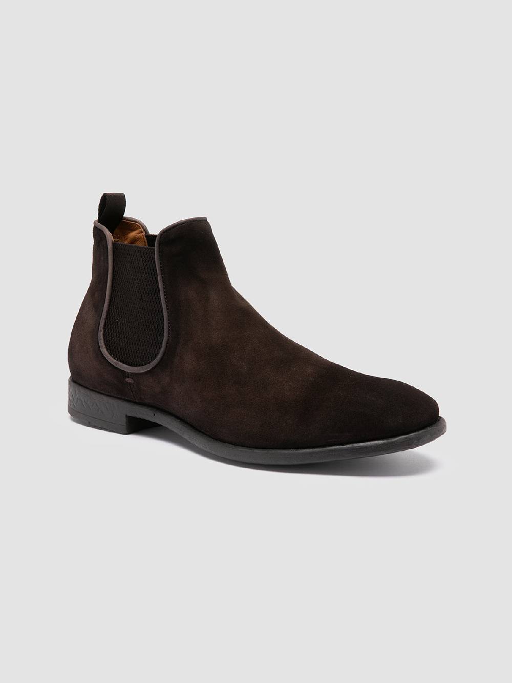 Officine Creative CETON 647 Stivaletti Chelsea in Pelle Scamosciata Marrone Nuova