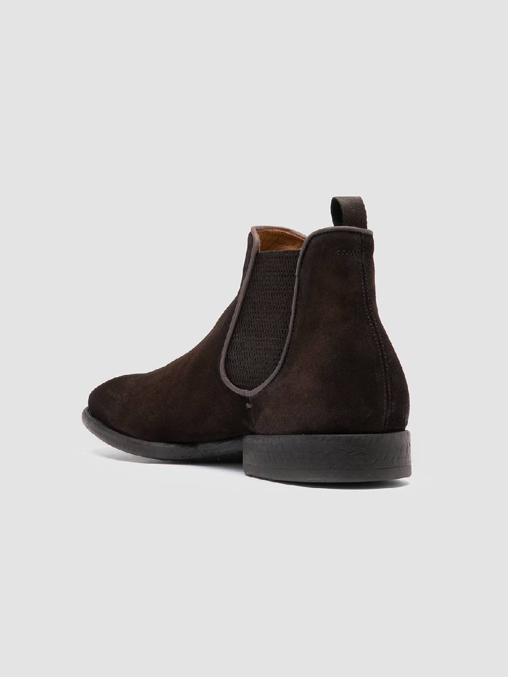 Officine Creative CETON 647 Stivaletti Chelsea in Pelle Scamosciata Marrone Nuova