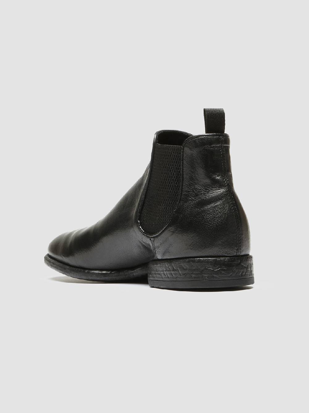 Officine Creative CETON 647 Stivaletti Chelsea in Pelle Nera Moda