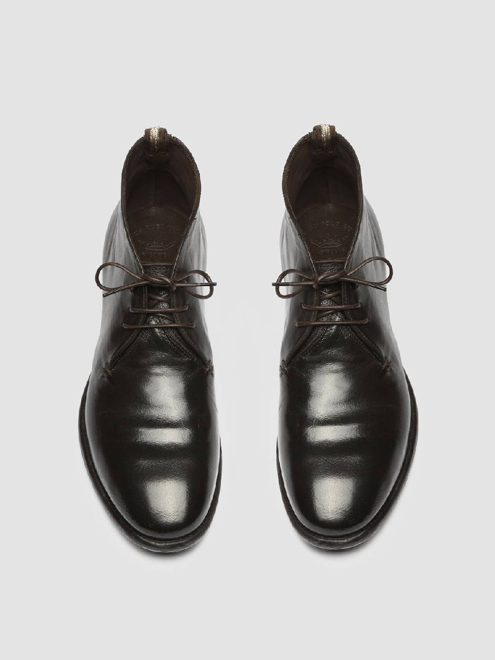 Officine Creative CETON 685 Stivali Chukka in Pelle Marrone Italy