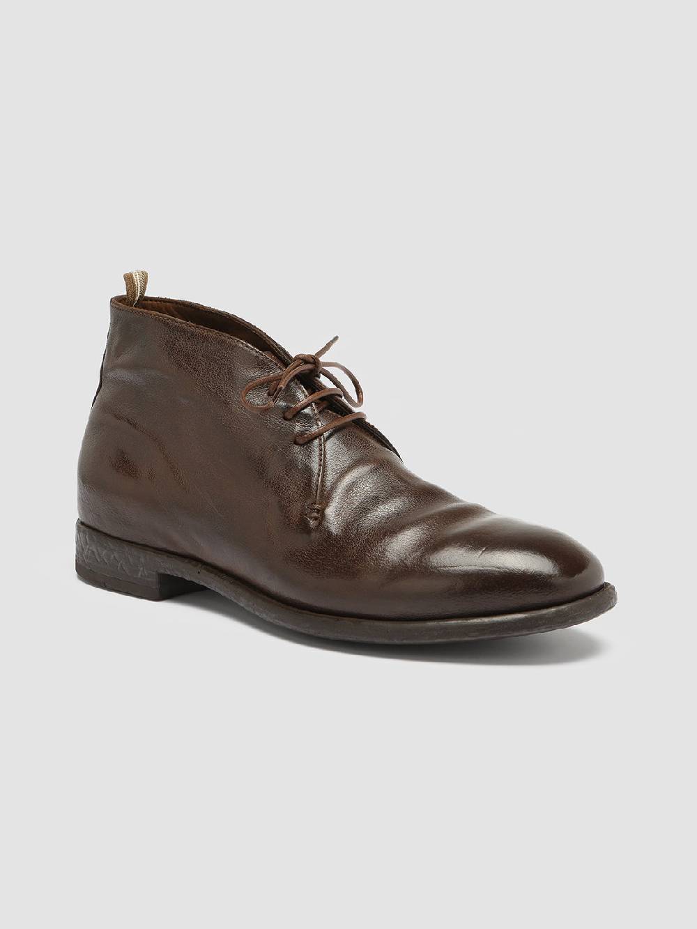 Officine Creative CETON 685 Stivali Chukka in Pelle Marrone Italia