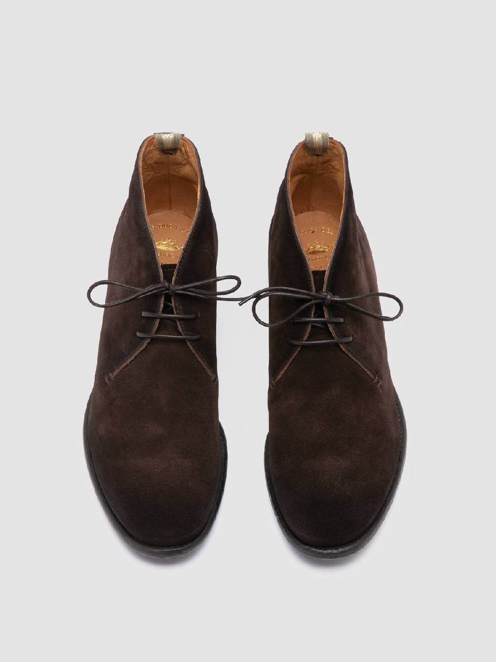 Officine Creative CETON 685 Stivali Chukka in Camoscio Marrone In Linea
