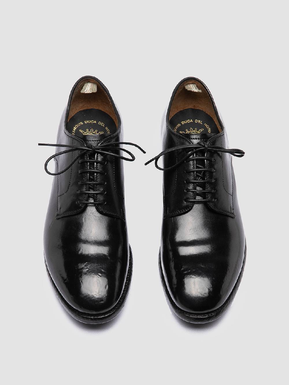 Officine Creative PRINCE 606 Derby in Pelle Nera Nuovo