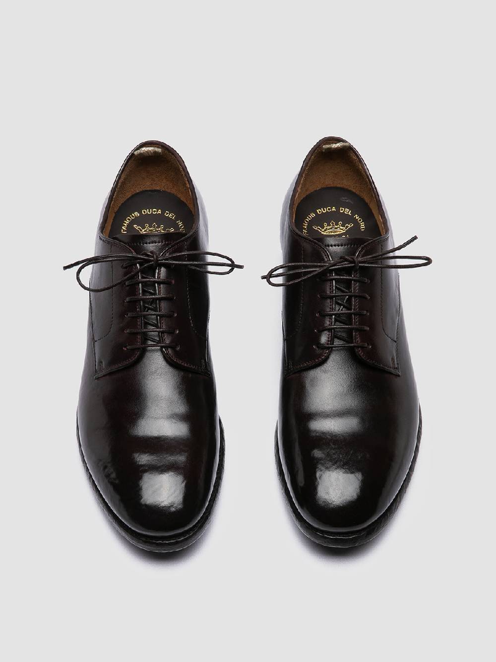 Officine Creative PRINCE 606 Derby in Pelle Marrone Qualità
