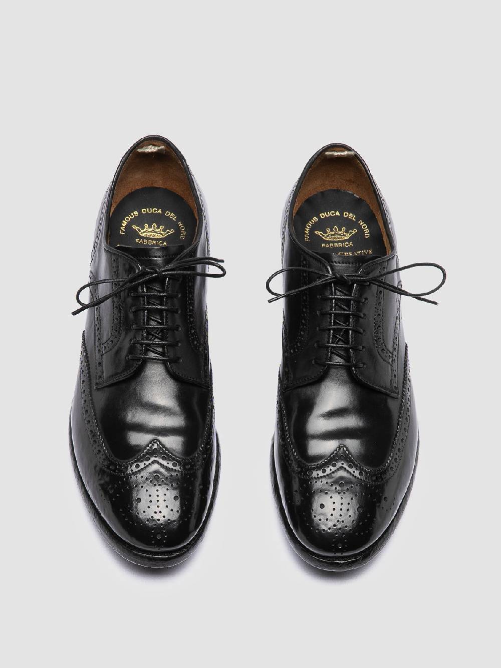Officine Creative TEMPLE 609 Derby in Pelle Nera Vendita