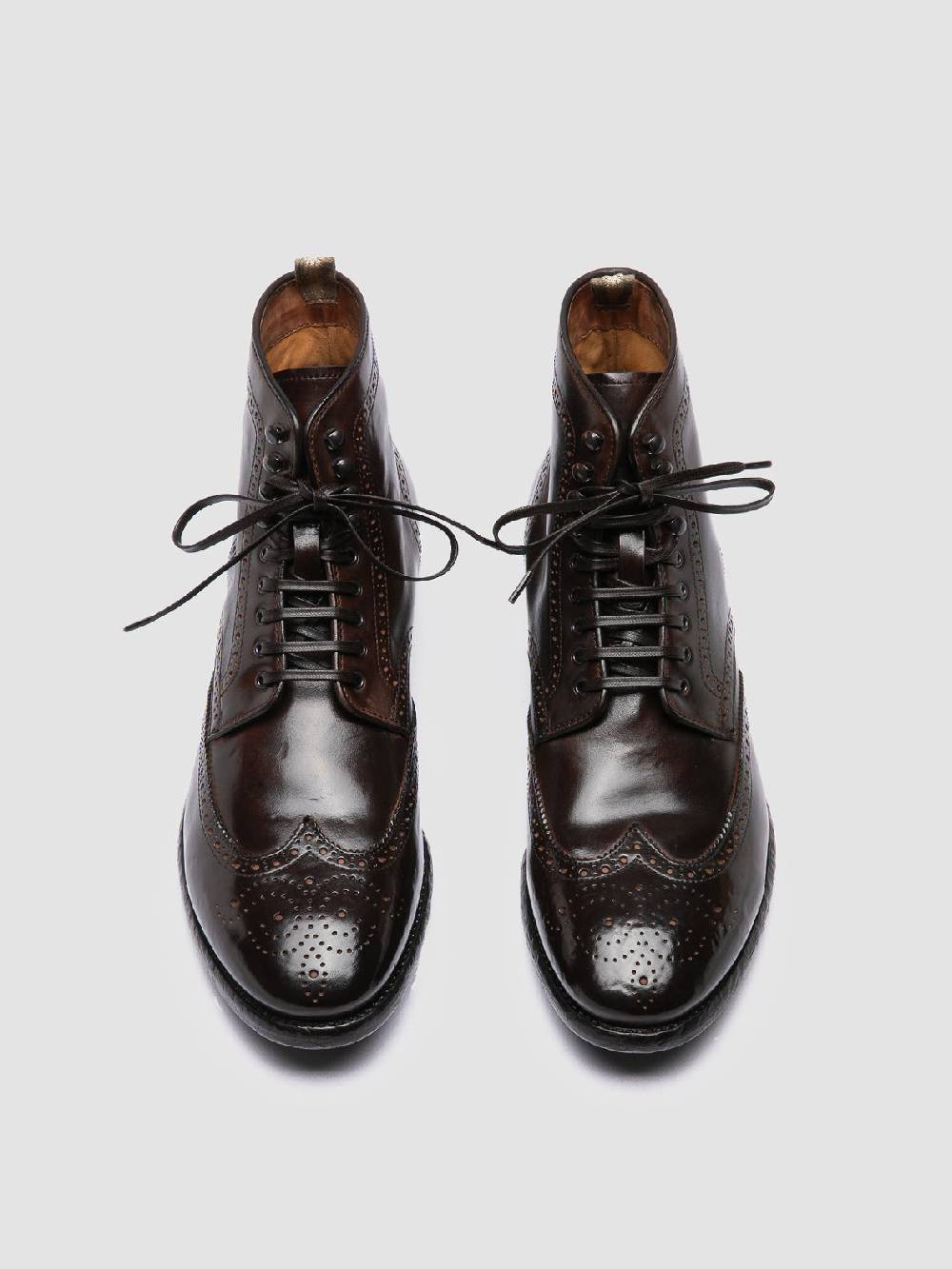 Officine Creative PRINCE 612 Stivaletti in Pelle Marrone Soddisfazione Garantita