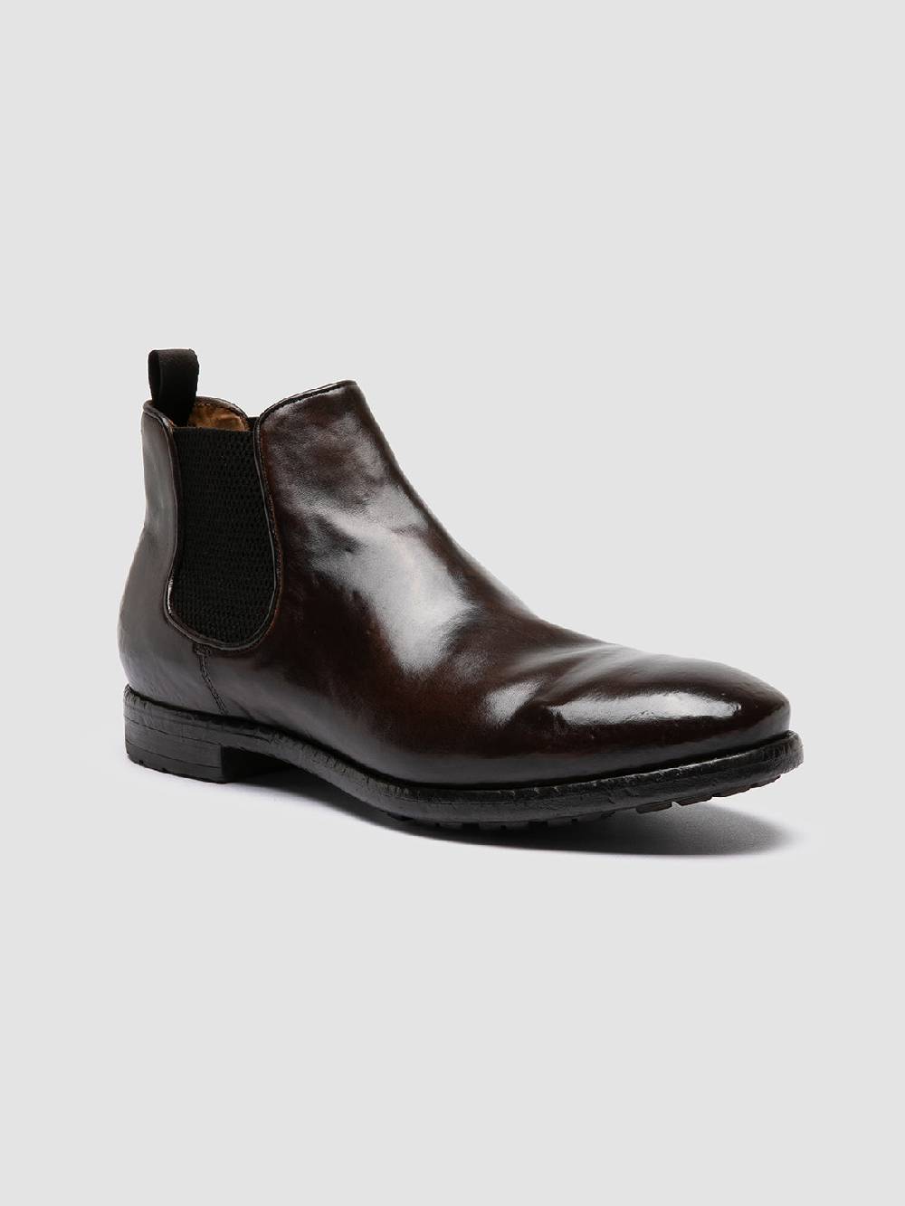 Officine Creative PRINCE 617 Stivaletti Chelsea in Pelle Marrone Negozi Online