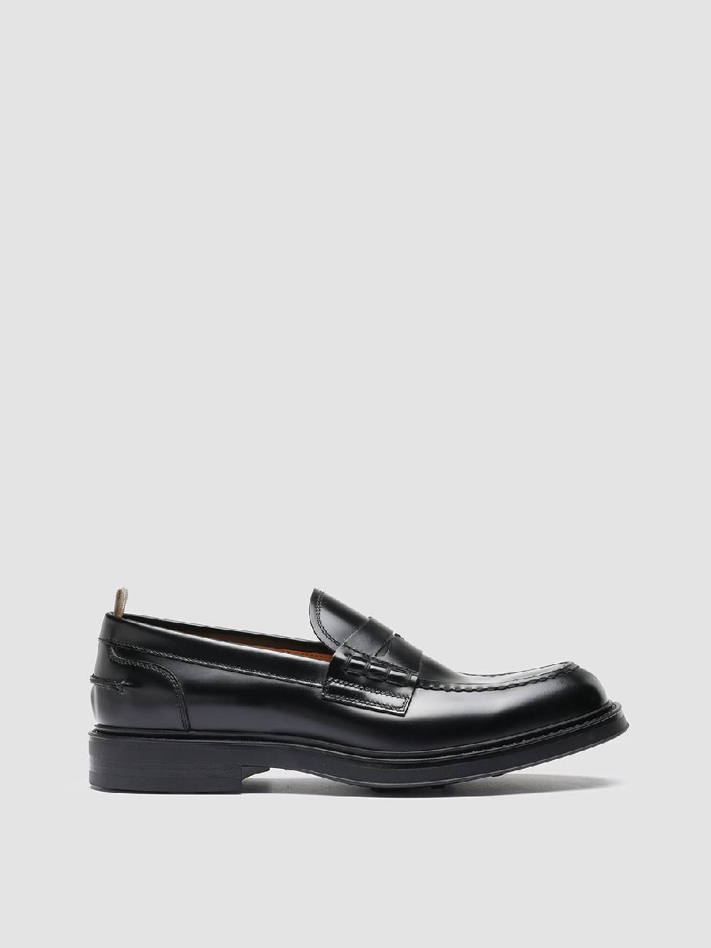 Officine Creative UNIFORM 001 Mocassini Penny in Pelle Nera Consegna Veloce