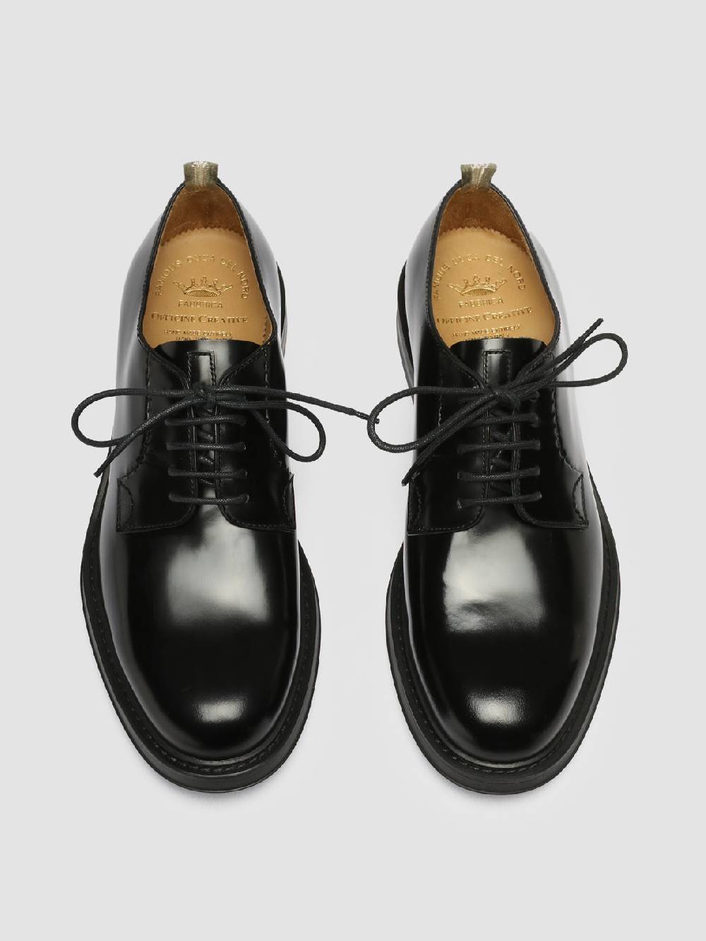 Officine Creative UNIFORM 003 Derby in Pelle Nera Promozione Limitata