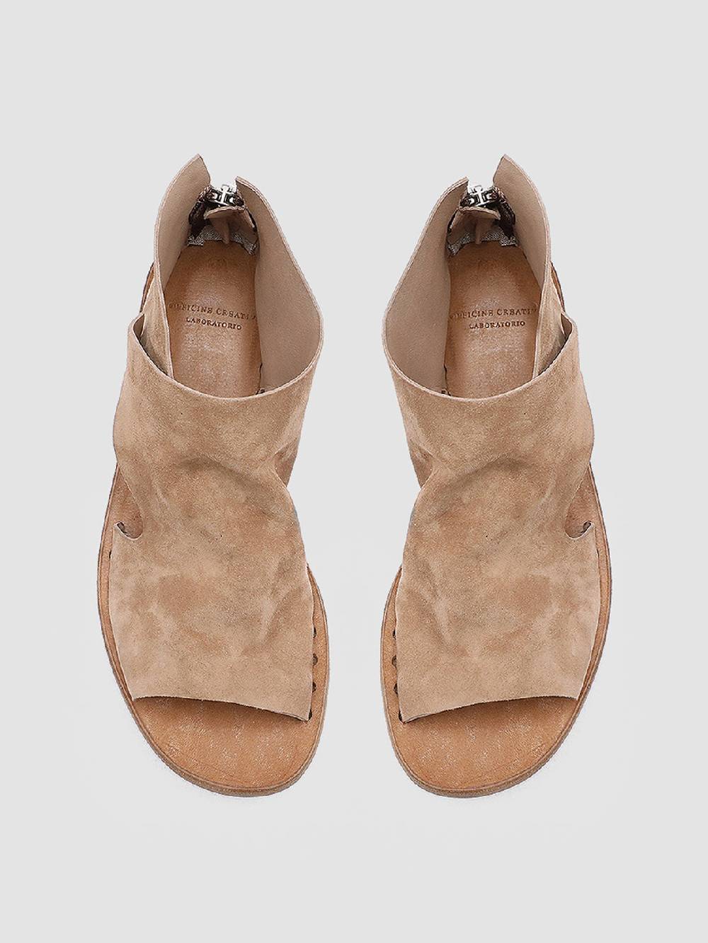 Officine Creative ITACA 018 Sandali in Pelle Scamosciata Marrone Shopping Online
