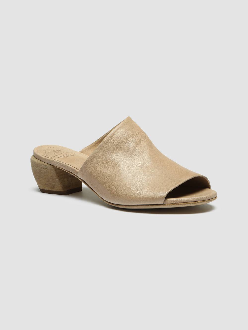 Officine Creative HELYETTE 016 Sabot in Pelle Tortora Outlet