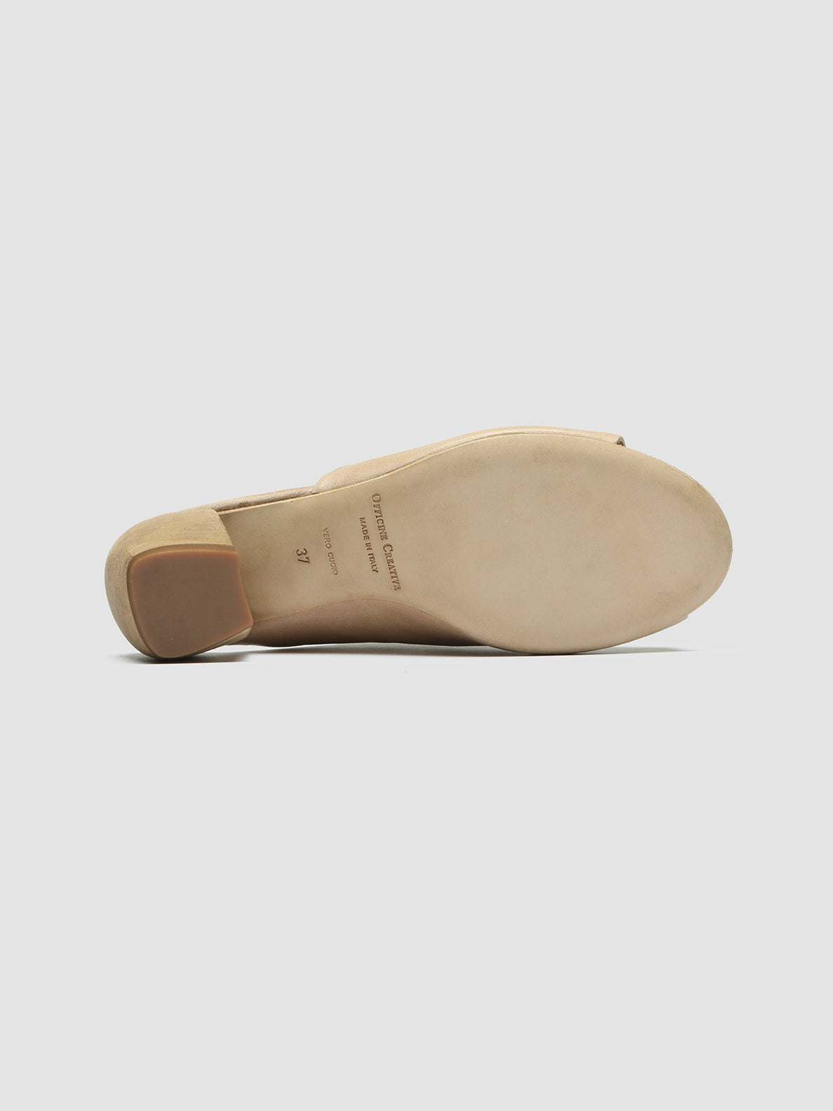 Officine Creative HELYETTE 016 Sabot in Pelle Tortora Outlet
