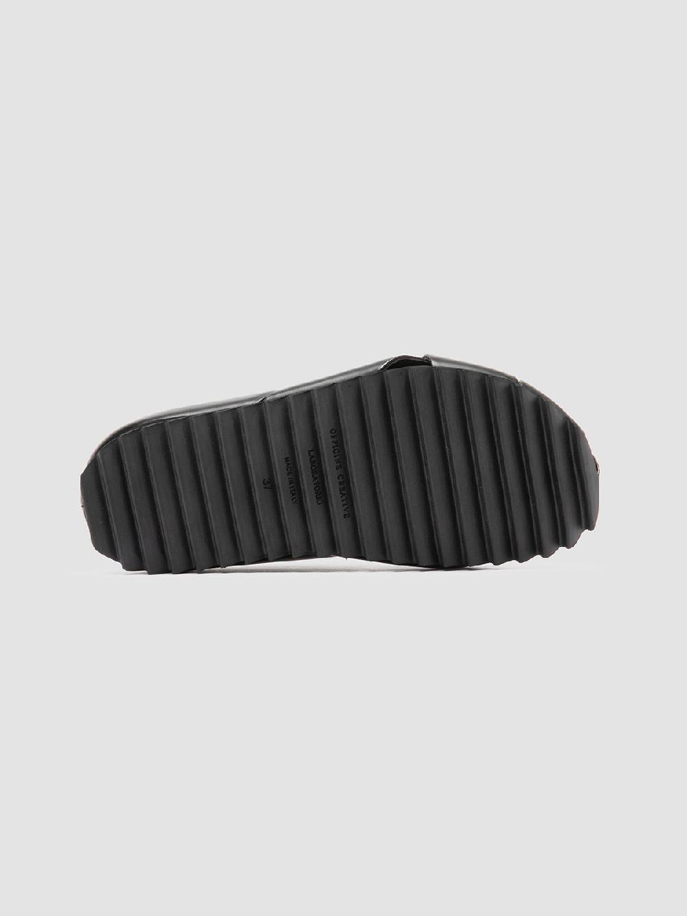 Officine Creative PELAGIE 018 Sandali Sabot in Pelle Nera Offerte