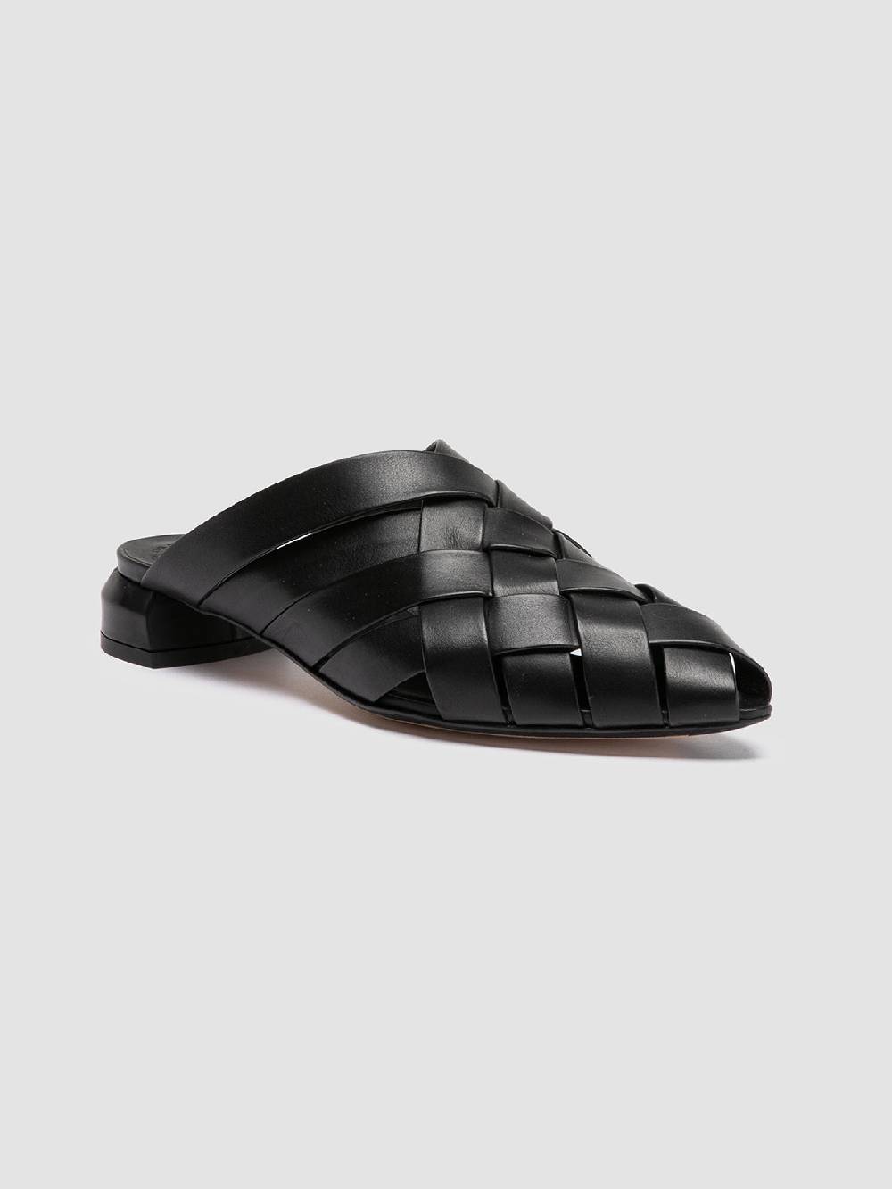 Officine Creative SAGE 105 Sandali Sabot in Pelle Nera Vendita Calda