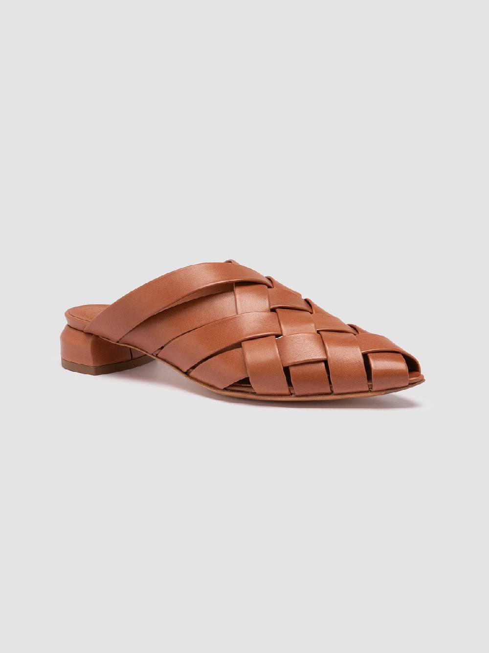 Officine Creative SAGE 105 Sandali Sabot in Pelle Marrone Vendita Economica