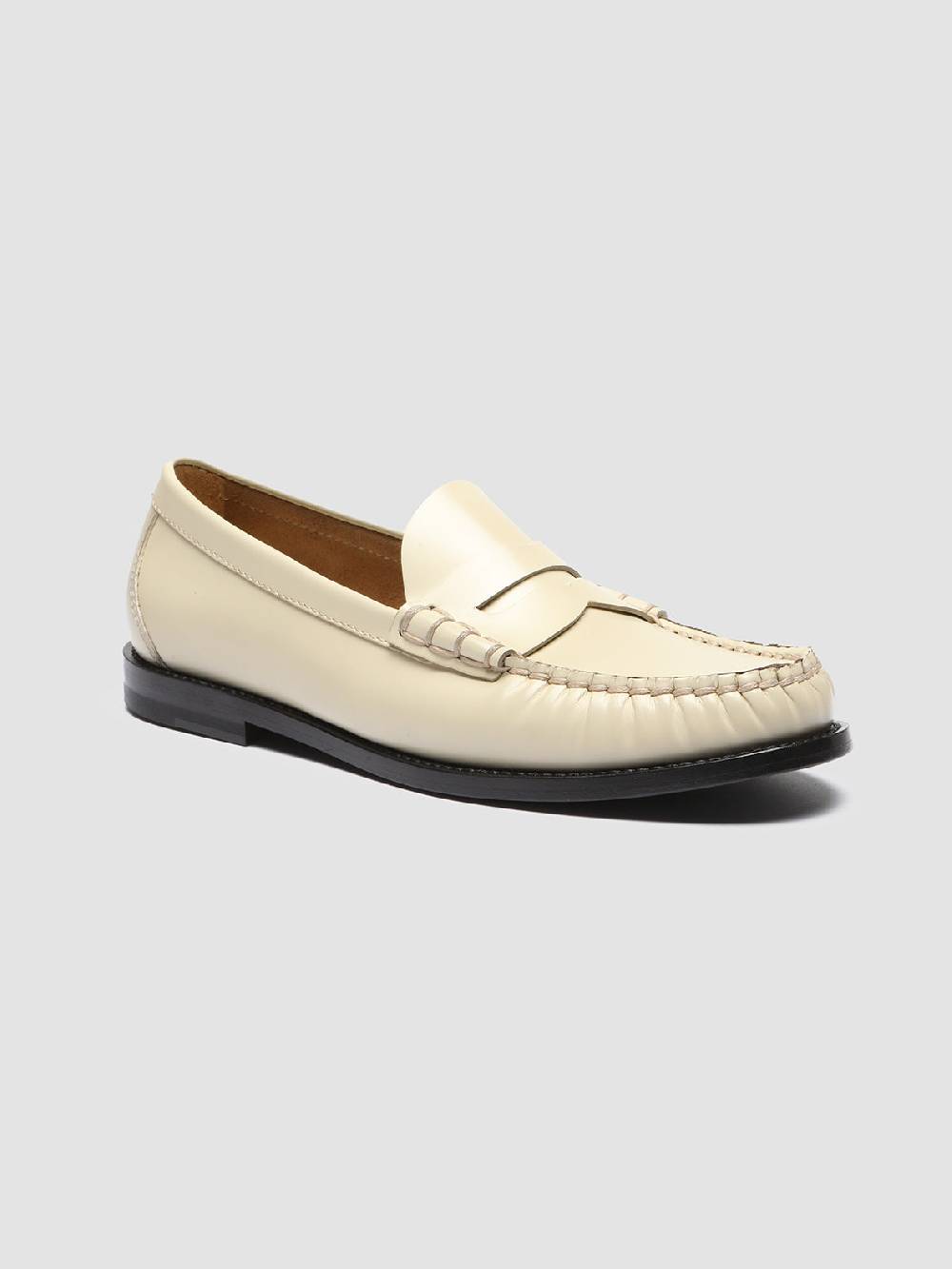 Officine Creative ZIVAGO 103 Ivory Leather Penny Loafers Vendite Flash