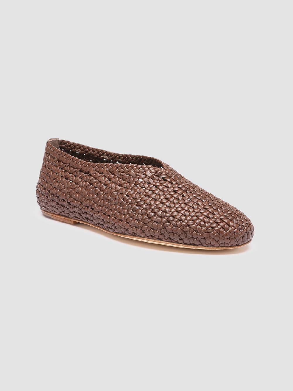 Officine Creative BESSIE 011 Mocassini in Pelle Marrone In Saldo