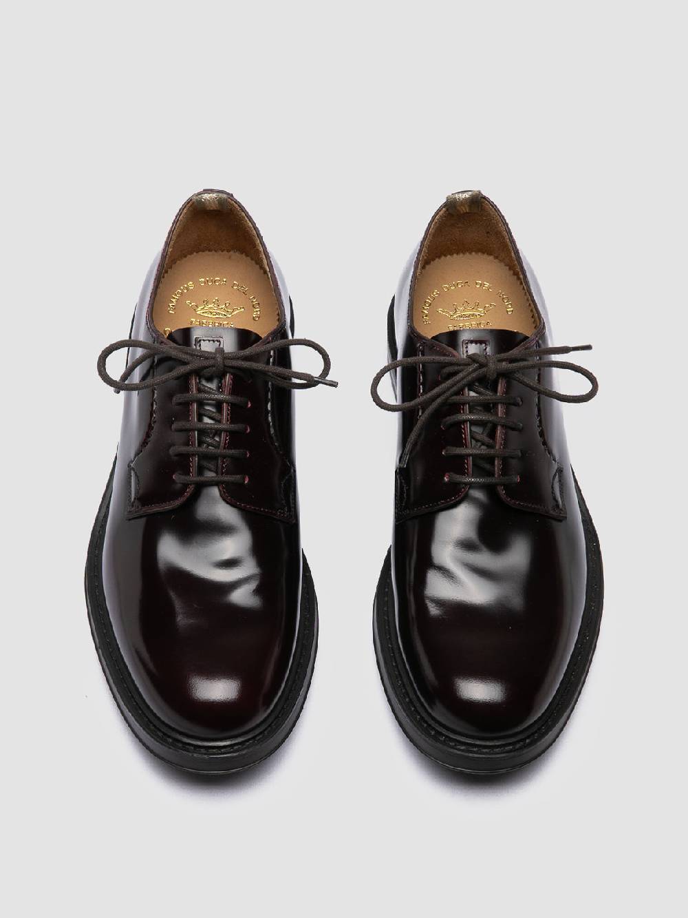 Officine Creative UNIFORM 003 Derby in Pelle Bordeaux Nuova