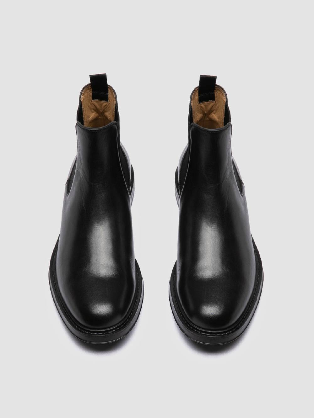 Officine Creative UNIFORM 005 Stivaletti Chelsea in Pelle Nera Moda