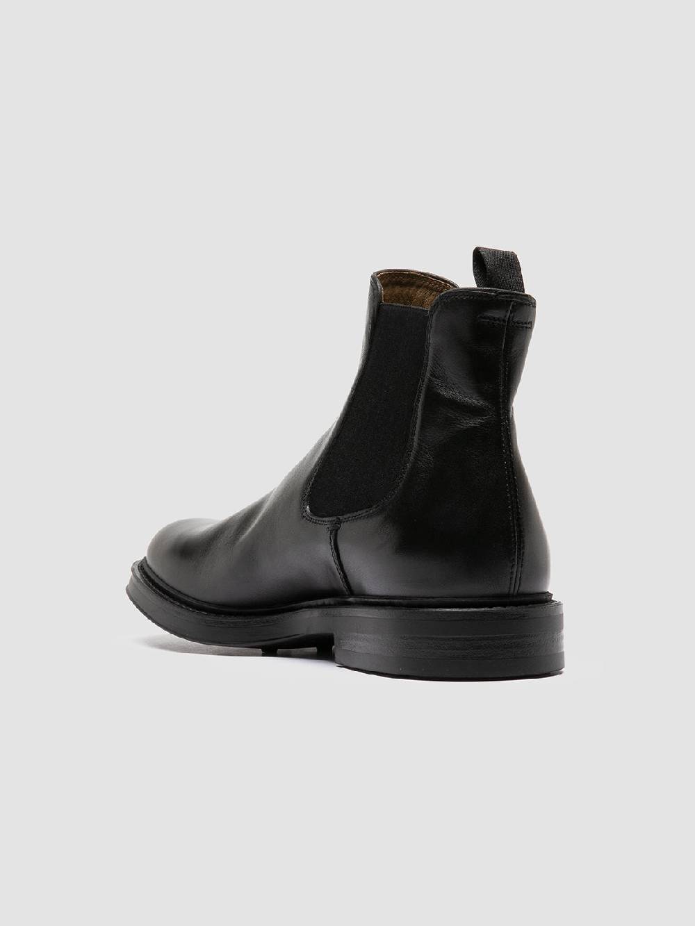 Officine Creative UNIFORM 005 Stivaletti Chelsea in Pelle Nera Moda