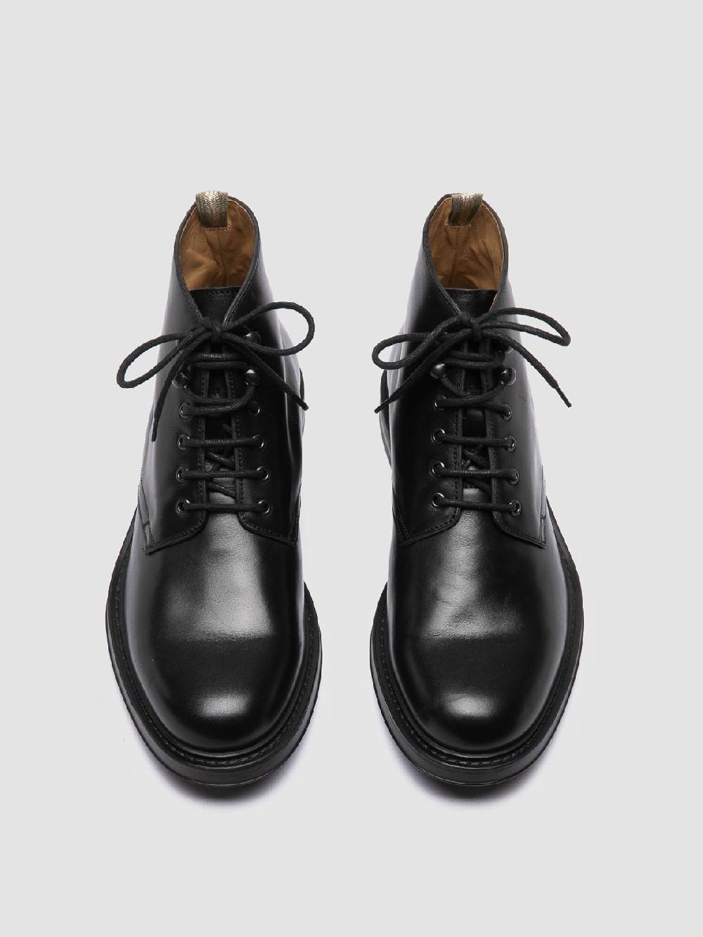 Officine Creative UNIFORM 018 Stivali Neri in Pelle Italy