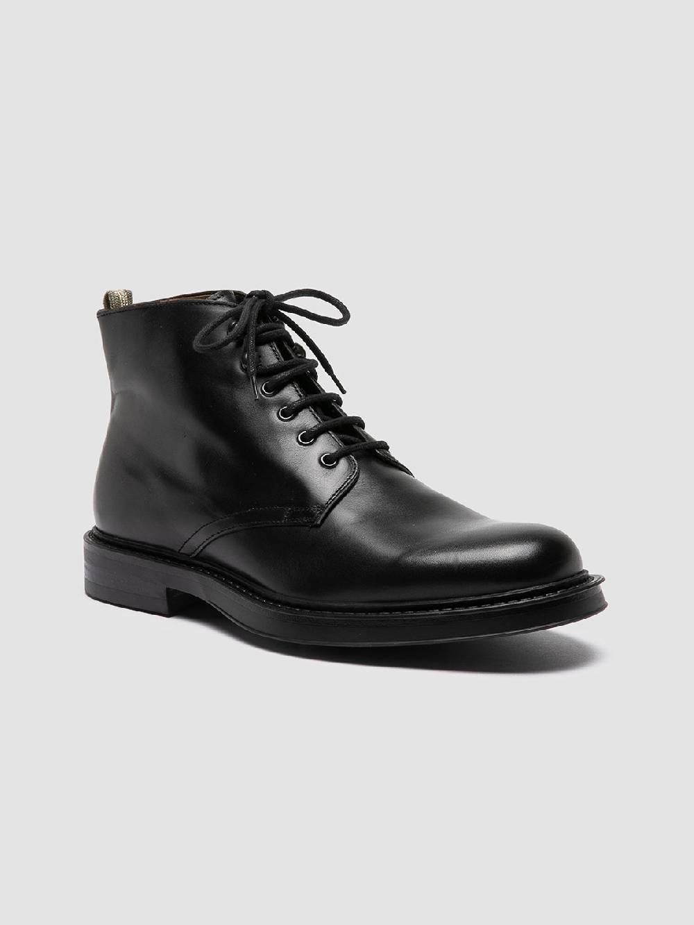 Officine Creative UNIFORM 018 Stivali Neri in Pelle Italy