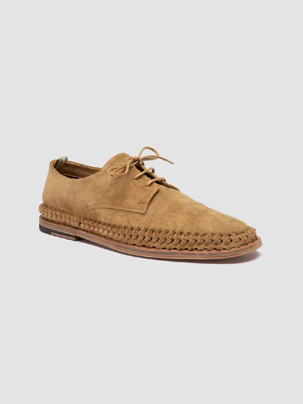 Officine Creative MILES 001 Brown suede derby shoes In Linea