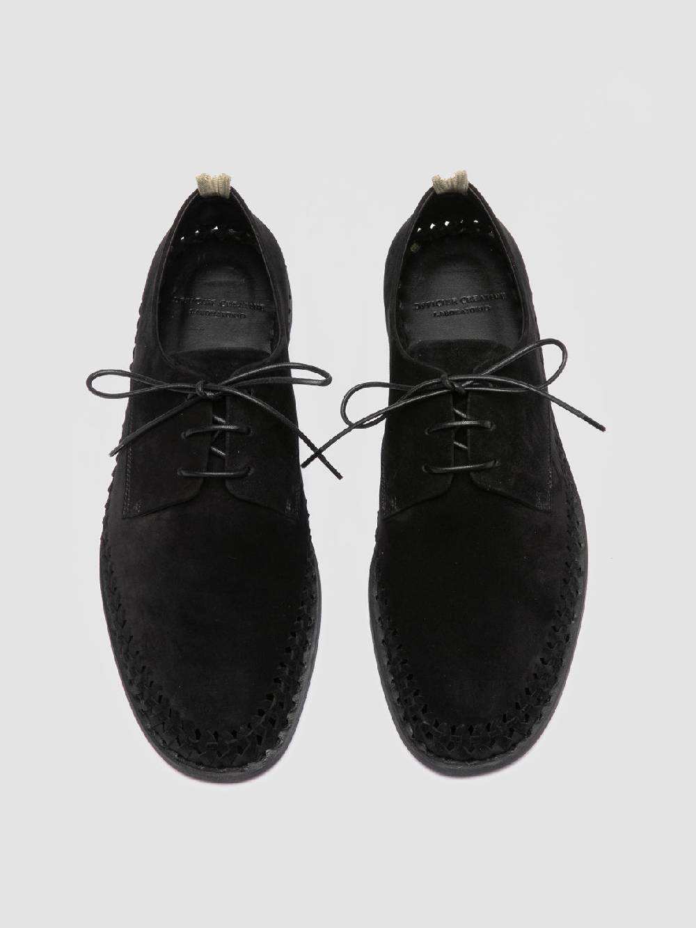 Officine Creative MILES 001 Black Suede derby shoes Nuovo