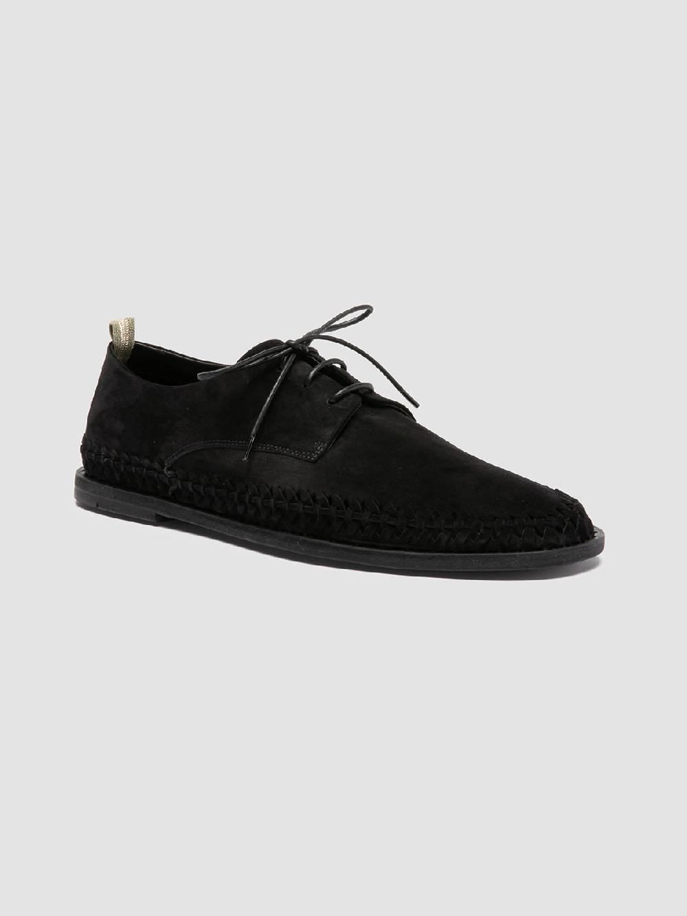 Officine Creative MILES 001 Black Suede derby shoes Nuovo