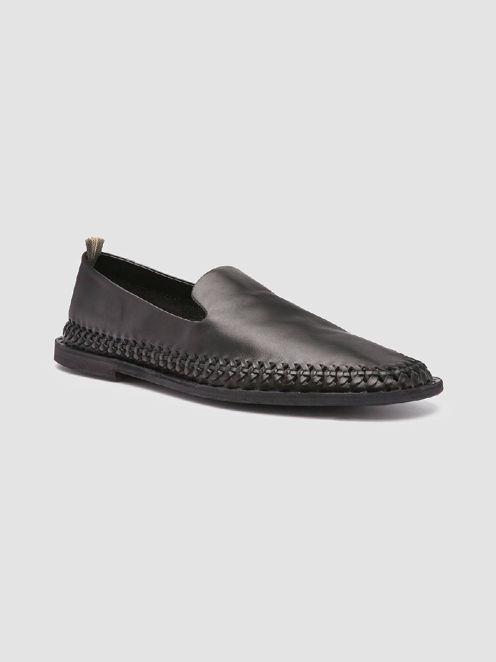 Officine Creative MILES 002 Mocassini in Nappa Nera Qualità