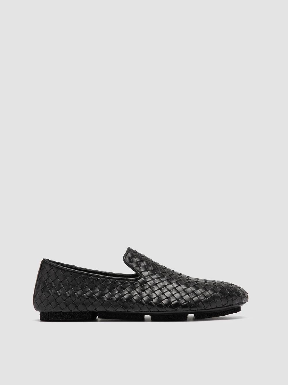 Officine Creative C-SIDE 002 Mocassini in Pelle Nera Pezzi Unici
