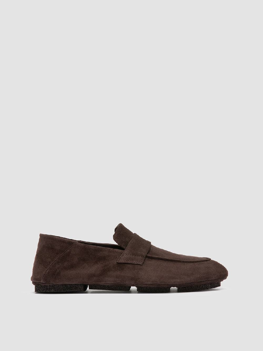 Officine Creative C-SIDE 001 Mocassini in Pelle Scamosciata Marrone Soddisfazione Garantita