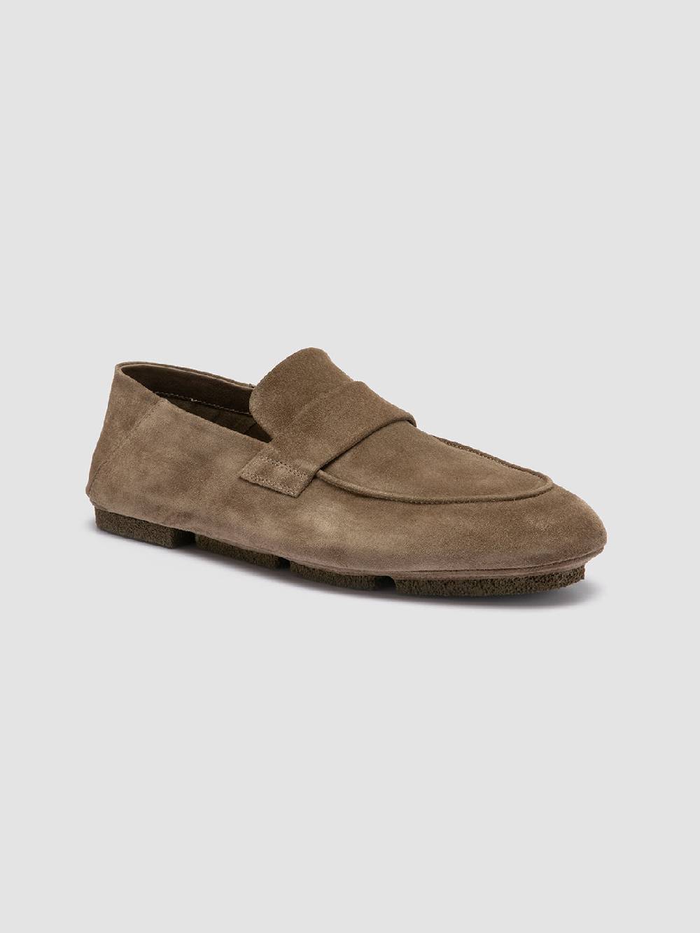 Officine Creative C-SIDE 001 Mocassini in Pelle Scamosciata Tortora Qualità Garantita