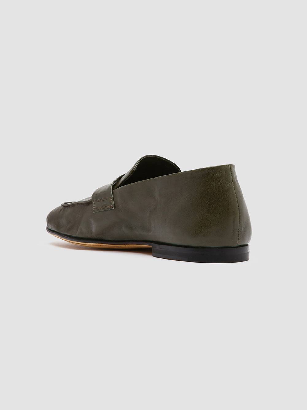 Officine Creative AIRTO 001 Mocassini Penny Loafer in Pelle Verde Negozi Online