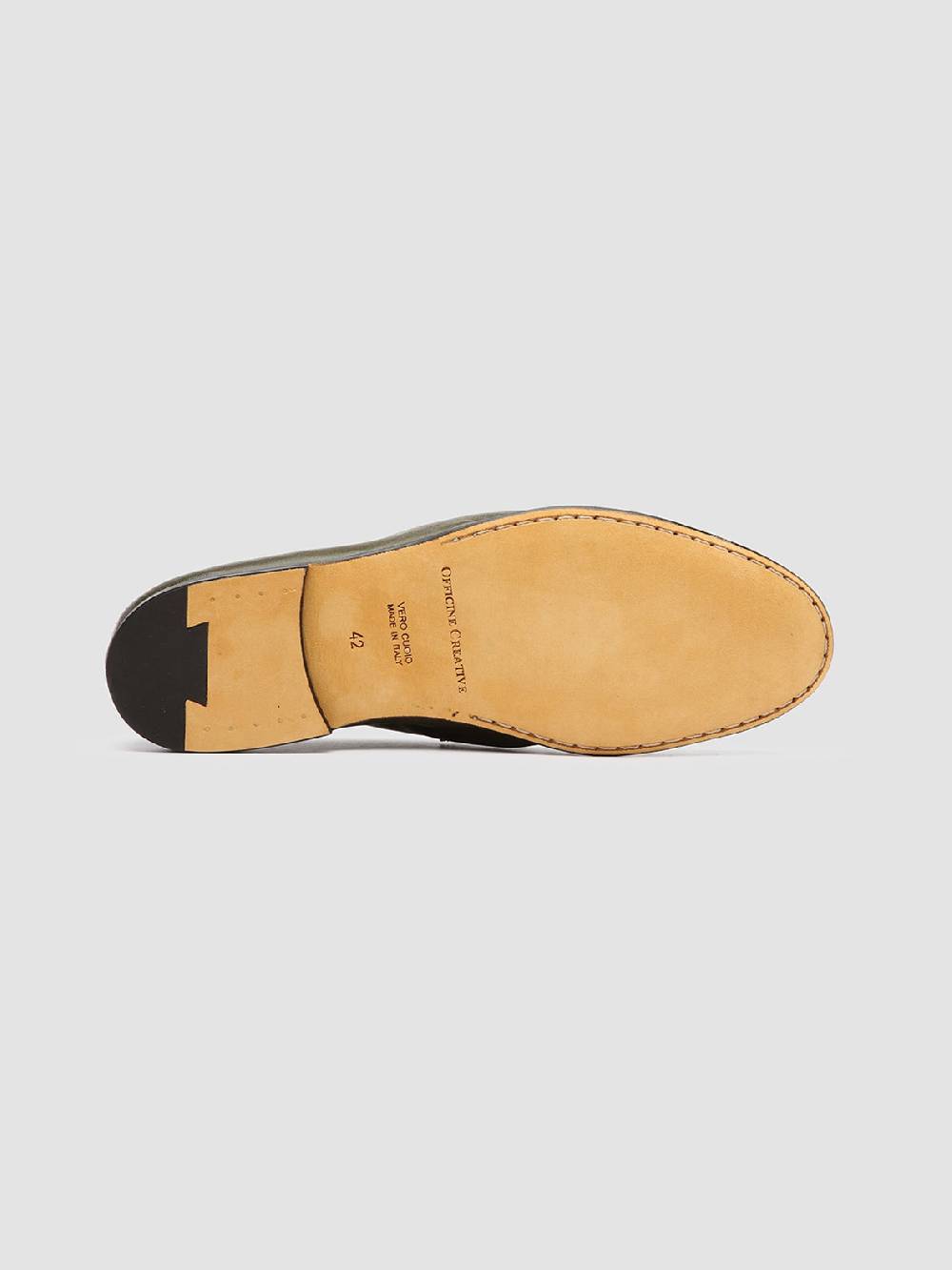 Officine Creative AIRTO 001 Mocassini Penny Loafer in Pelle Verde Negozi Online