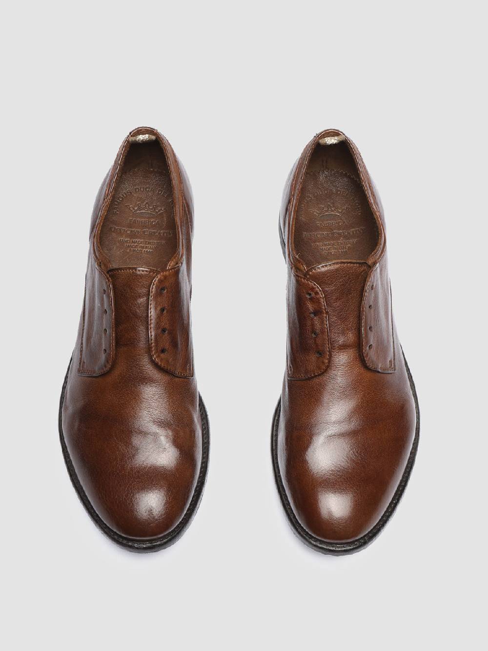 Officine Creative ARC 500 Derby in Pelle Marrone Consegna Veloce