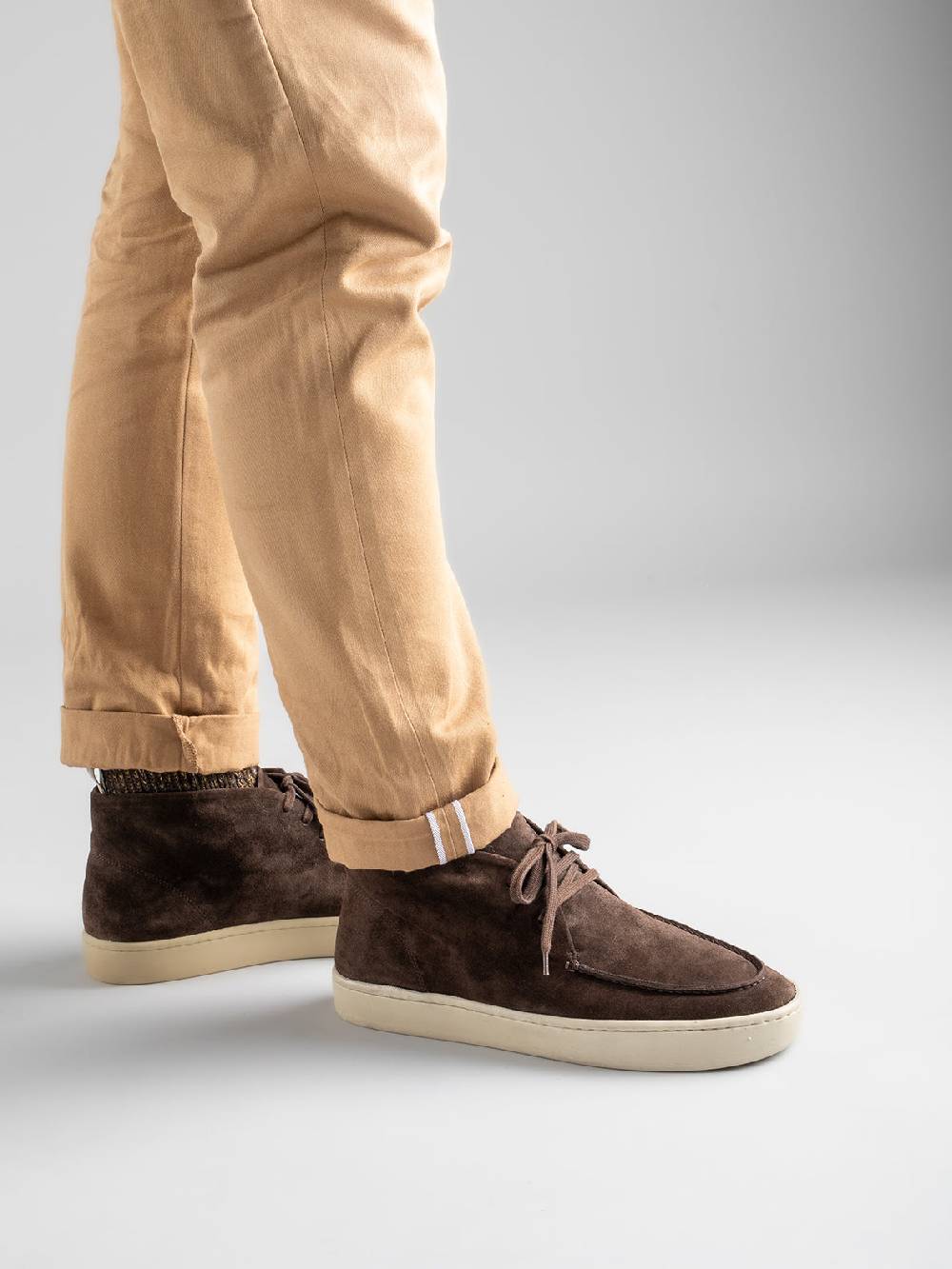 Officine Creative BUG 002 Stivali Chukka in Pelle Scamosciata Verde Shopping Online