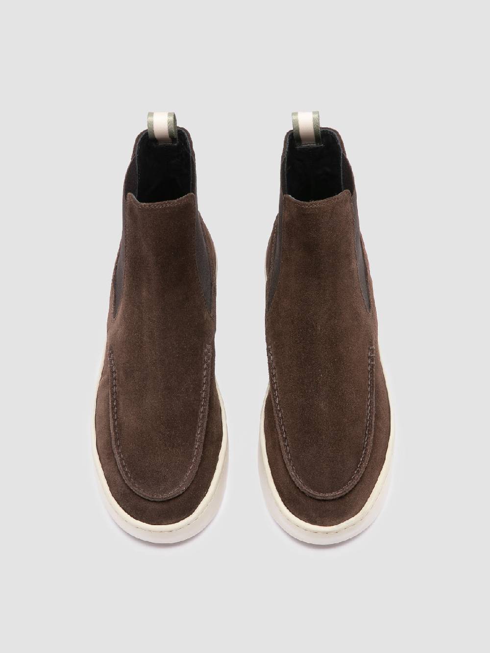 Officine Creative BUG 003 Stivaletti Chelsea in Pelle Scamosciata Marrone Prezzo Ridotto