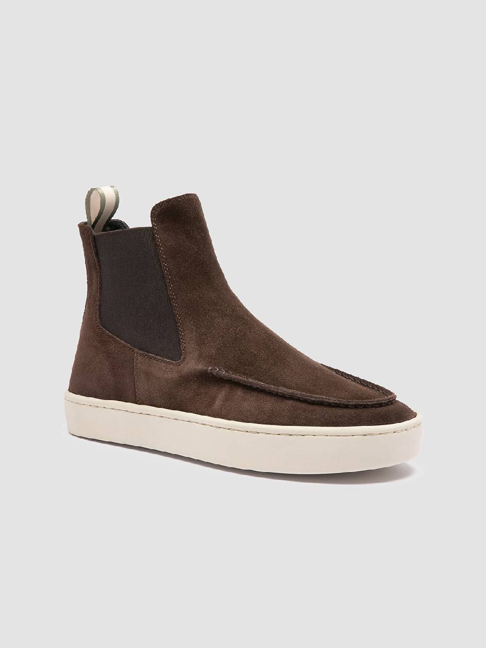 Officine Creative BUG 003 Stivaletti Chelsea in Pelle Scamosciata Marrone Prezzo Ridotto