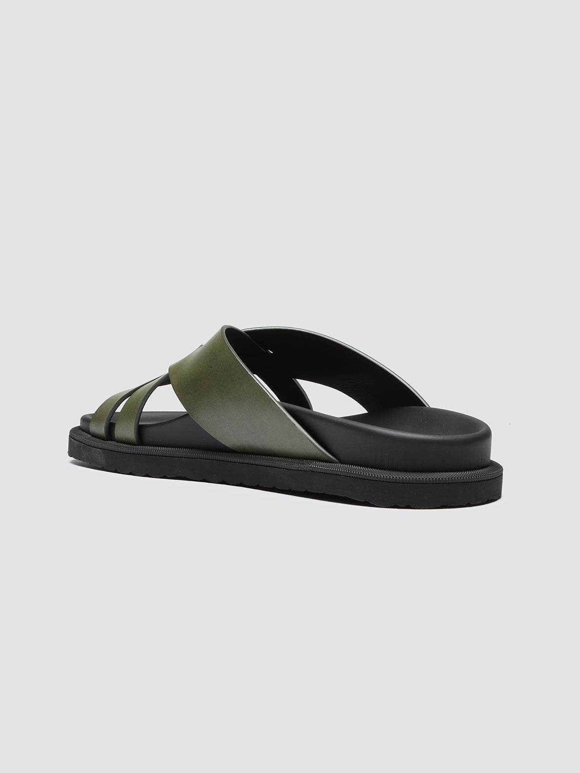 Officine Creative CHARRAT 003 Sandali in Pelle Verde Sottocosto