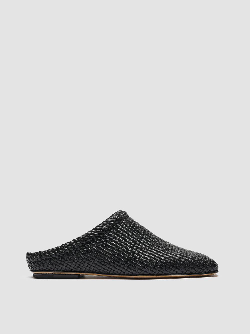 Officine Creative FLOW 001 Sabot in Pelle Nera Sconto