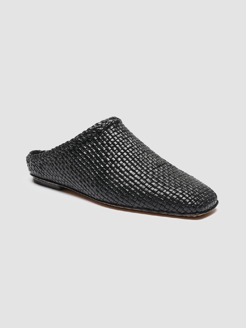Officine Creative FLOW 001 Sabot in Pelle Nera Sconto