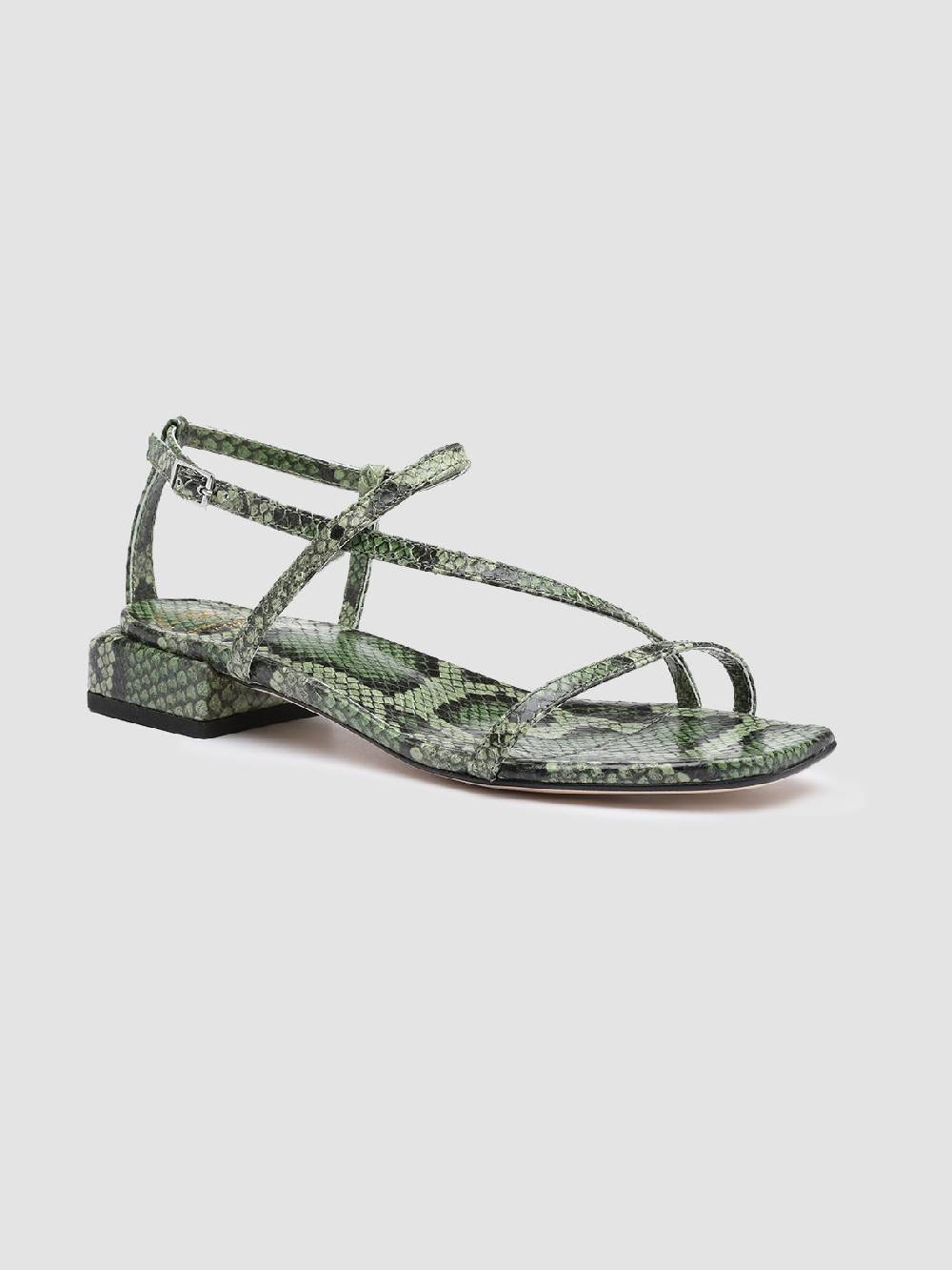 Officine Creative GILLIAN 004 Sandali in Pelle Verde Economico
