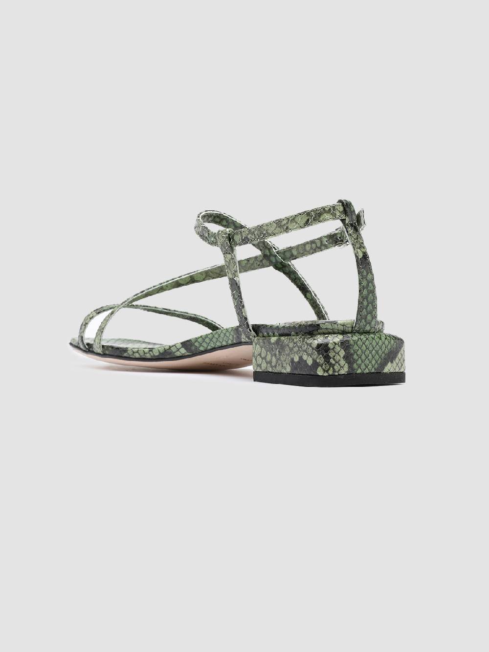 Officine Creative GILLIAN 004 Sandali in Pelle Verde Economico